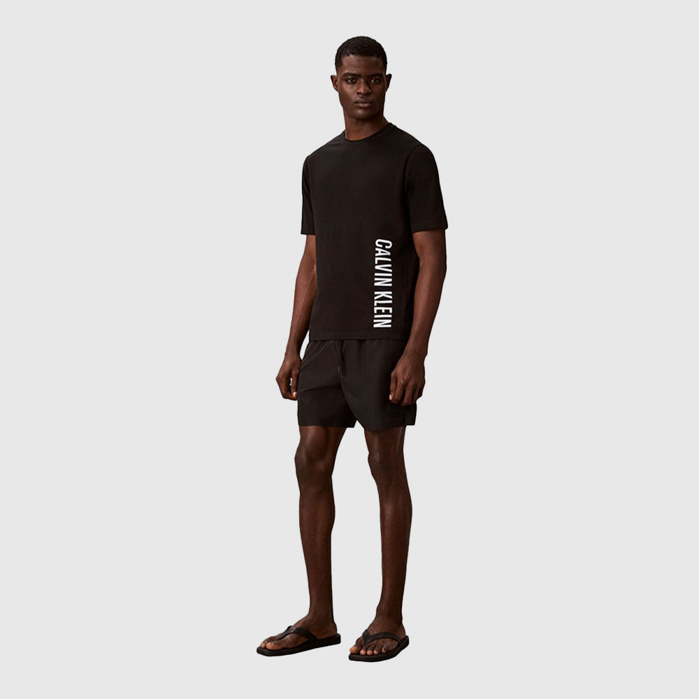 Logo Printed Crew Neck T-Shirt - Black