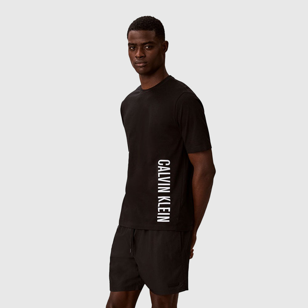 Logo Printed Crew Neck T-Shirt - Black