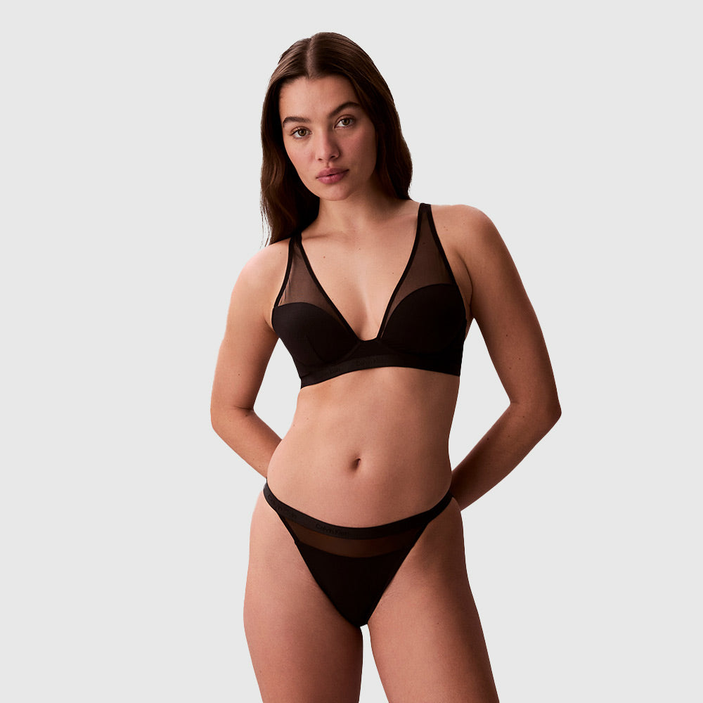 Lightly Lined Plunge - Black