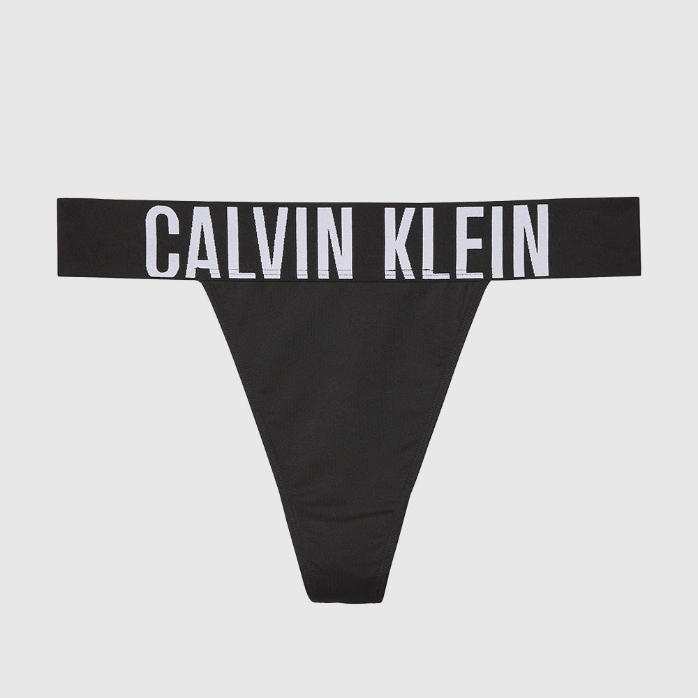 High Leg Thong - Black