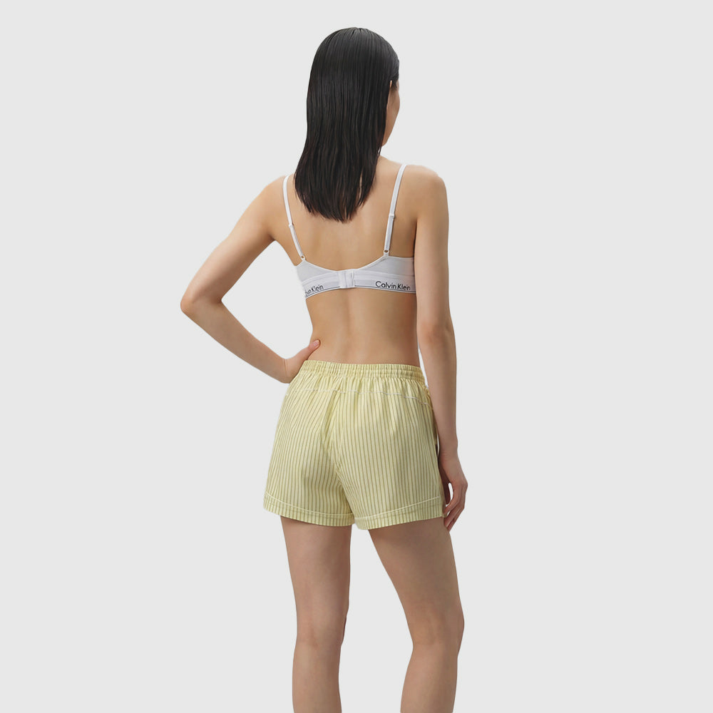 Poplin Track Short - Pale Yellow