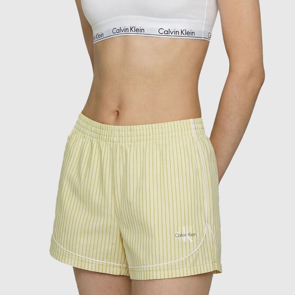 Poplin Track Short - Pale Yellow