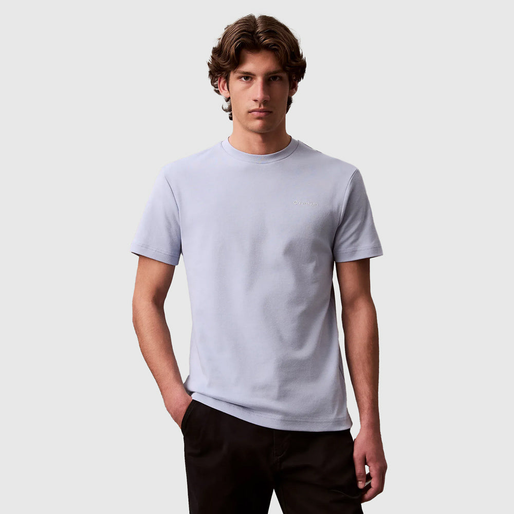 Calvin Klein Micro Interlock T-Shirt - Blue |ThirdBaseUrban