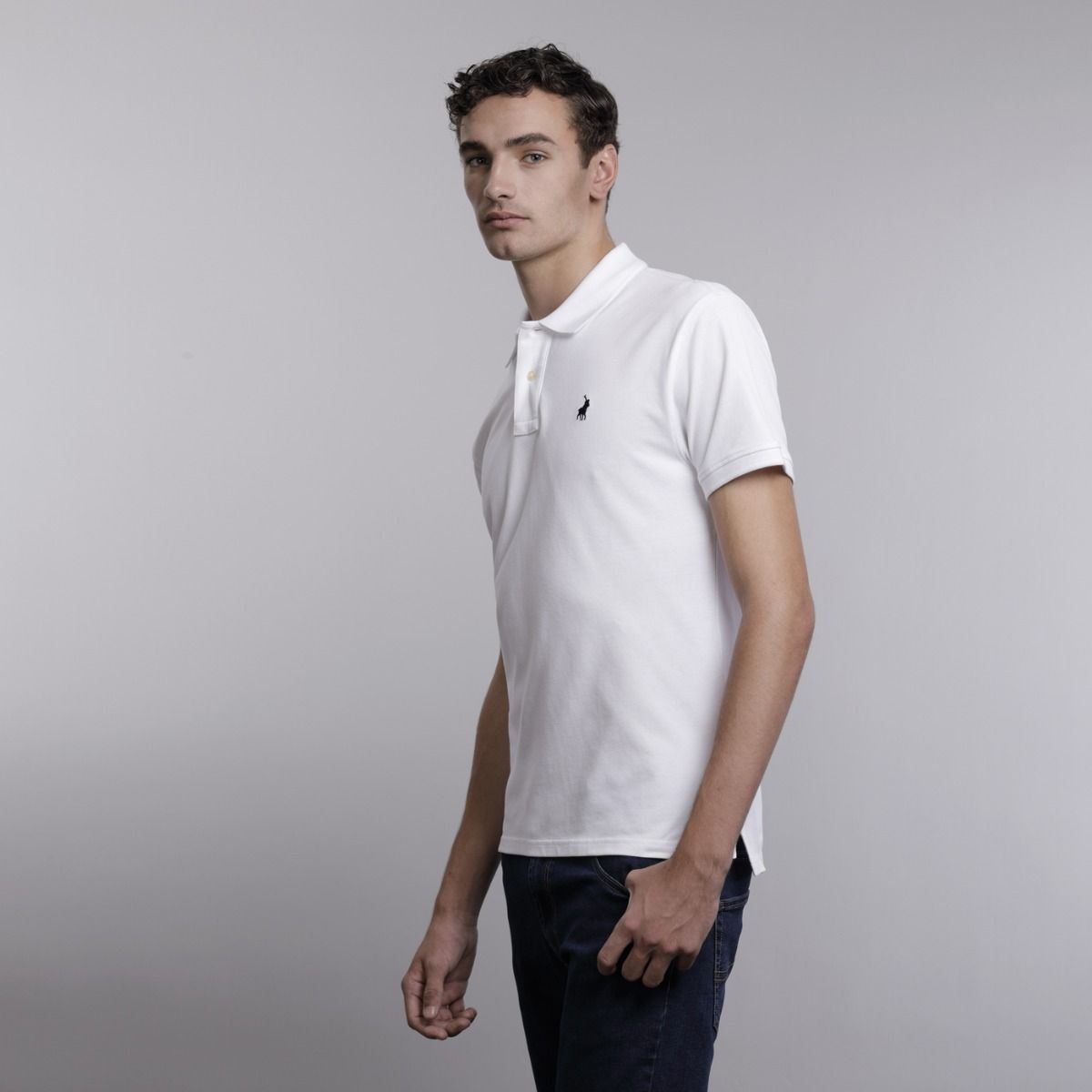 Pique Stretch Golfer - White