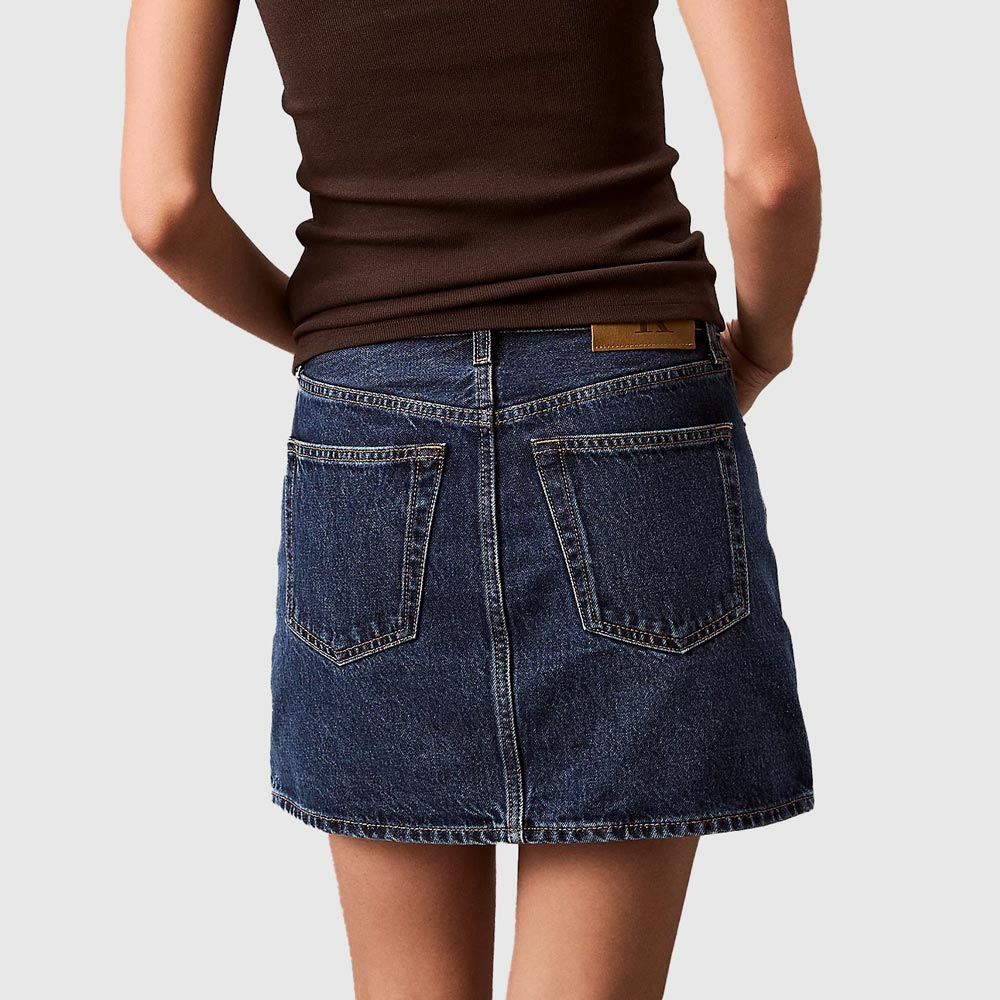 High Rise Mini Skirt - Denim Dark