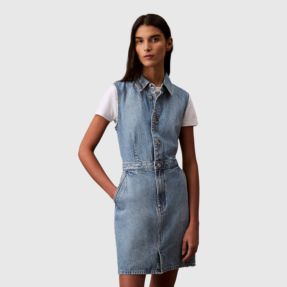 Calvin Klein Denim Truckerdress - Denim Medium |ThirdBaseUrban