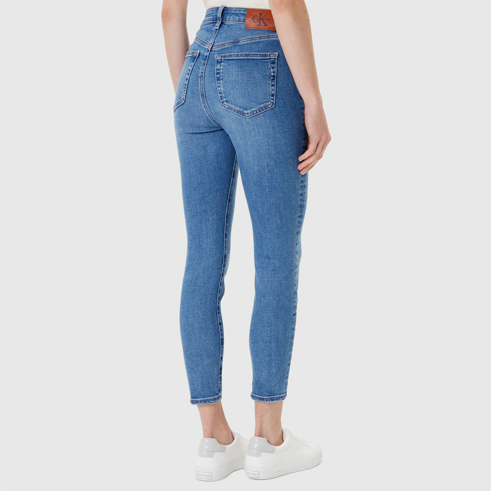 High Rise Ankle Skinny Jeans - Blue