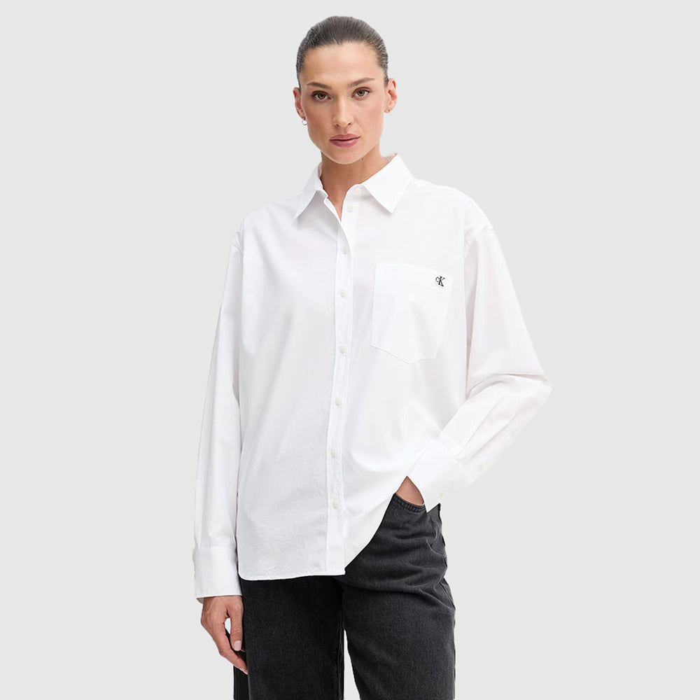 Poplin Relaxed Shirt - White