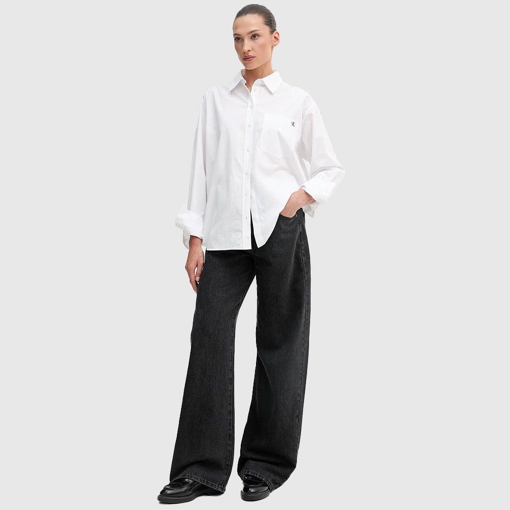 Poplin Relaxed Shirt - White