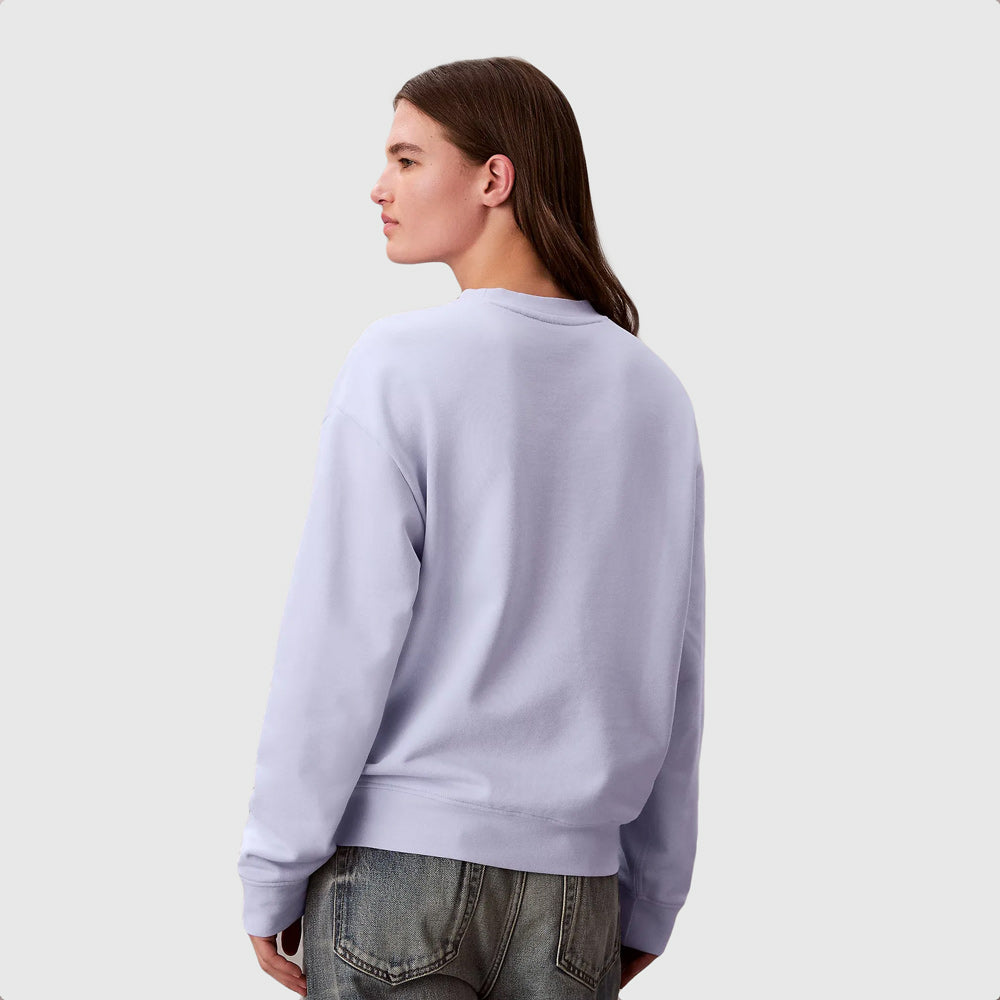 Embossed Monologo Terry Sweater - Lilac