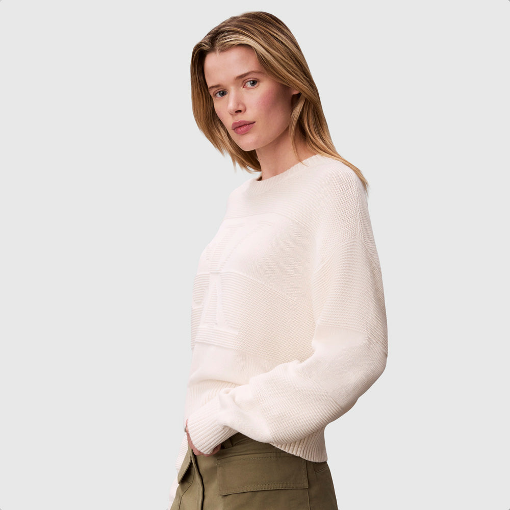 Tonal Logo Sweater - Offwhite