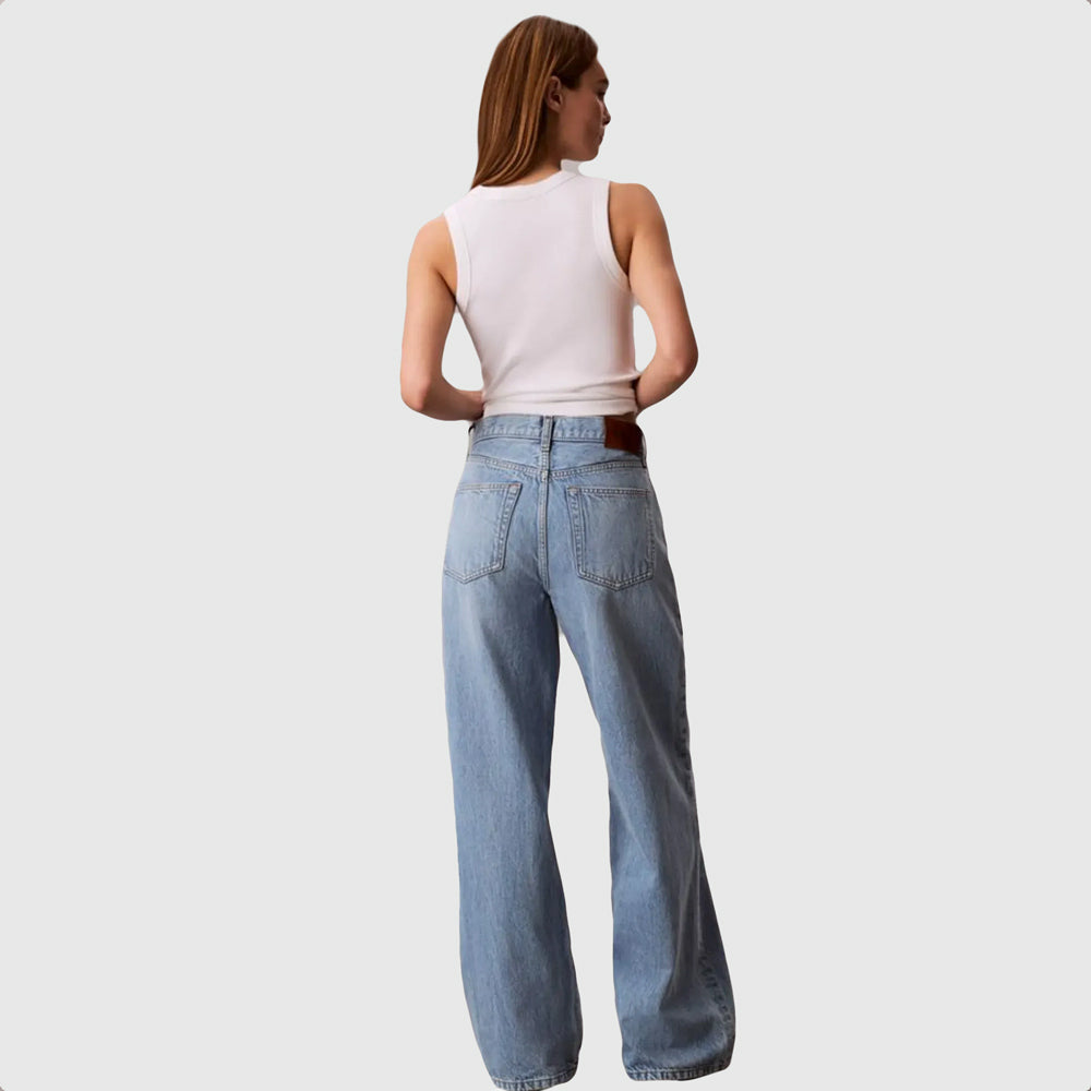 Wide Leg Stone Jeans - Denim Light