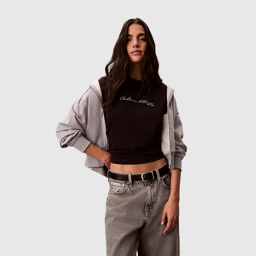Relaxed Script Logo T-Shirt - Black