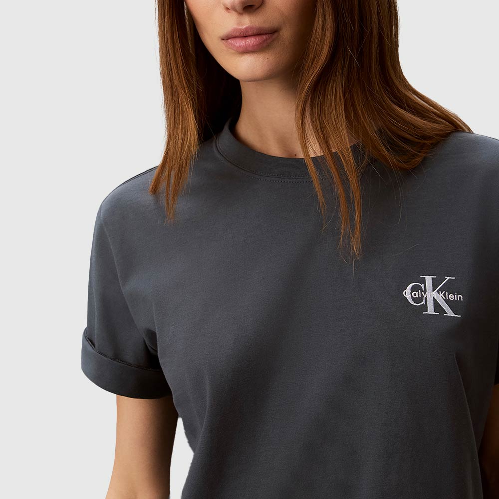 Monologo Boxy T-Shirt - Blue Grey