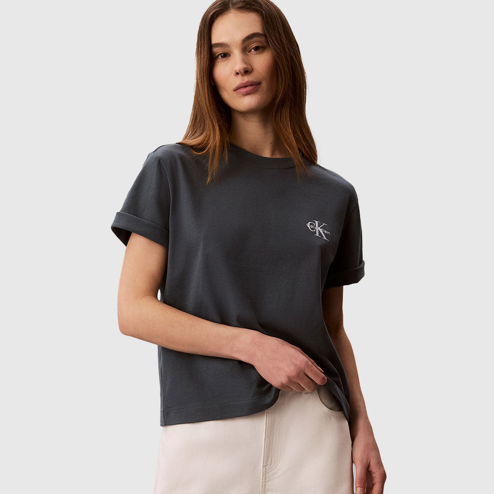 Monologo Boxy T-Shirt - Blue Grey