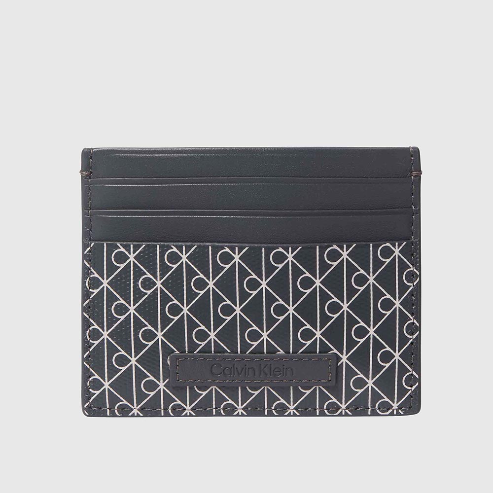 Snap Button Card Holder - Dark Grey