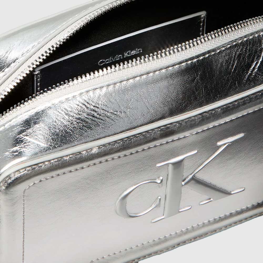 Bold Ck Metallic Camera Bag - Silver