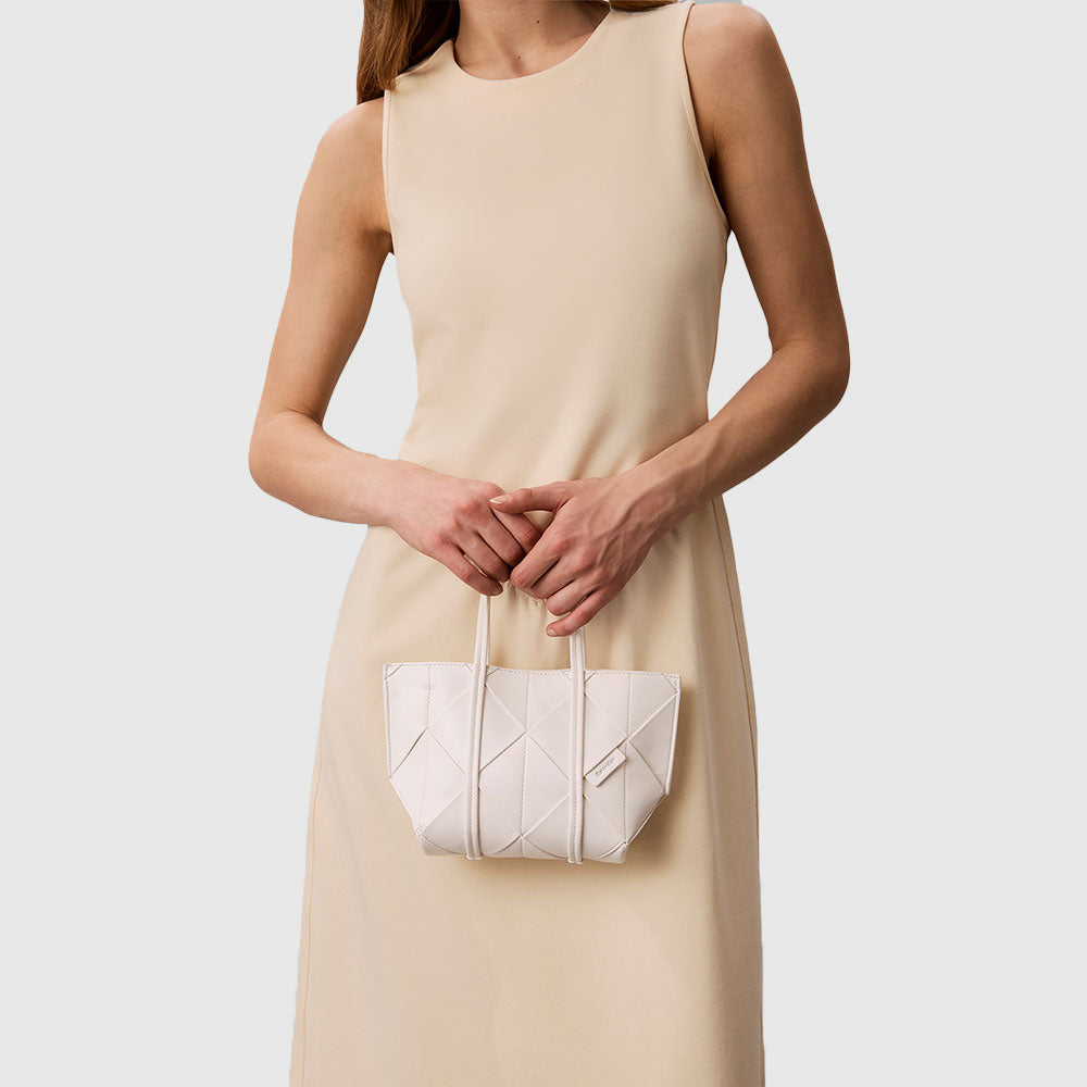 Mini Tote Crossbody Bag - White