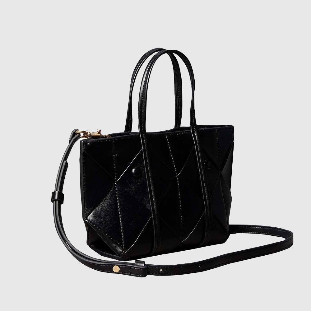 Mini Tote Crossbody Bag - Black