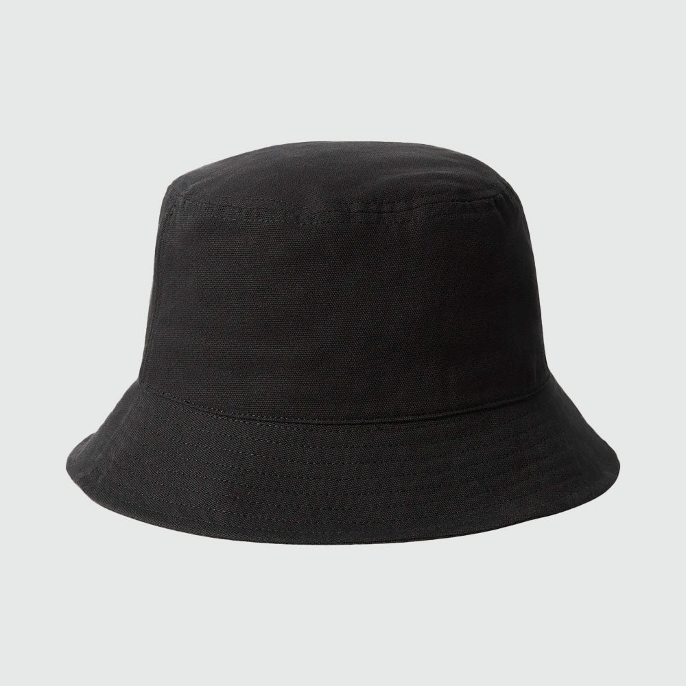 Canvas Embossed Mono Stitch Bucket - Black