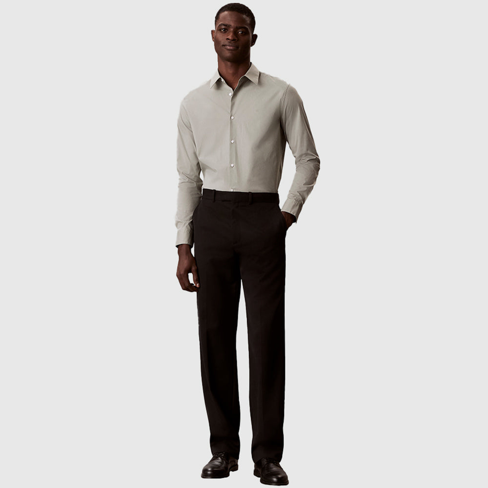 Solid Stretch Slim Shirt - Grey