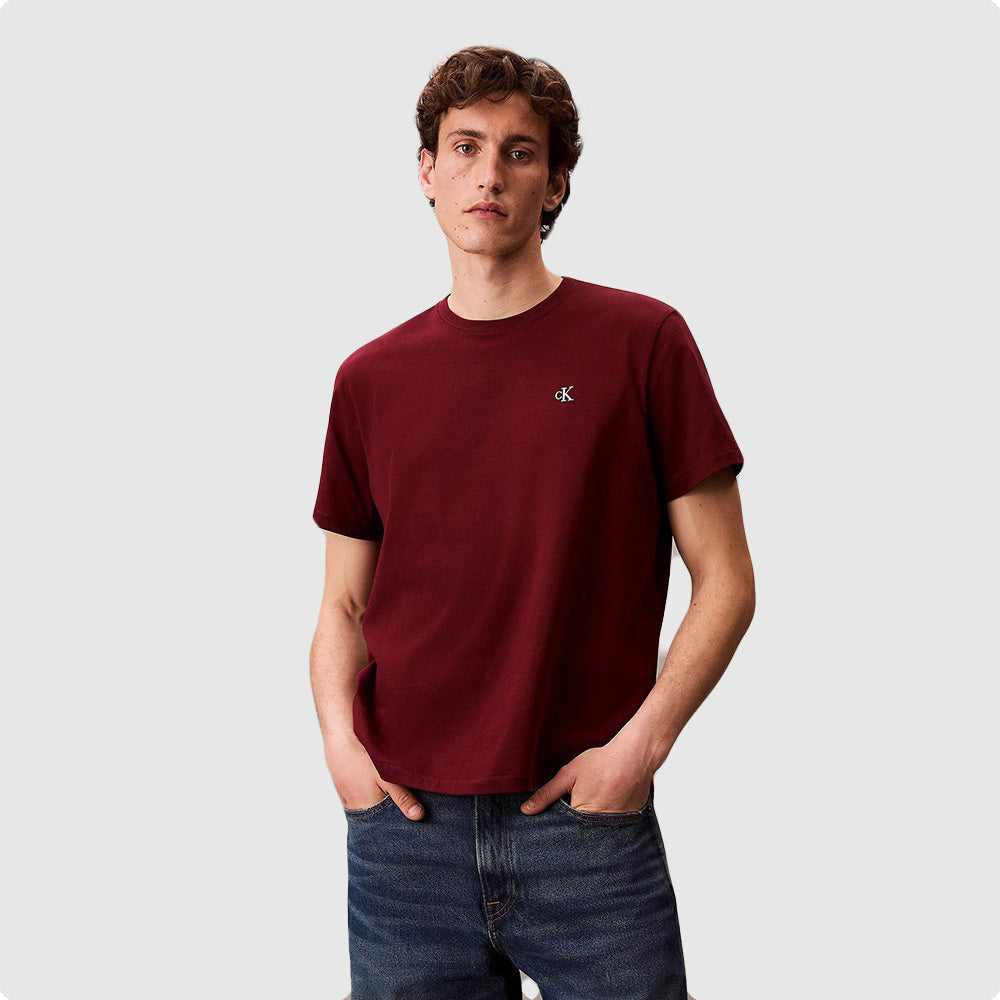 Calvin Klein Monogram T-Shirt  Maroon |ThirdBaseUrban