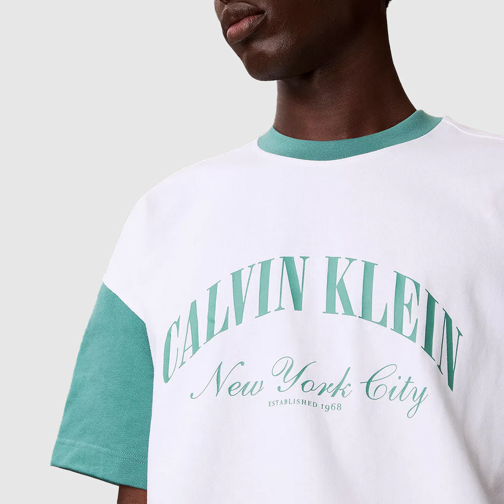 Relaxed Varsity Logo T-shirt - White Multi