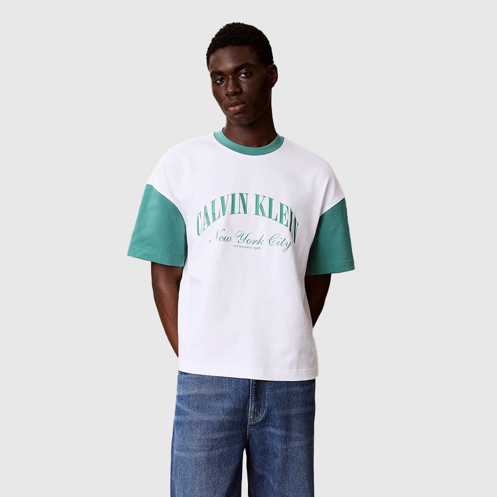 Relaxed Varsity Logo T-shirt - White Multi