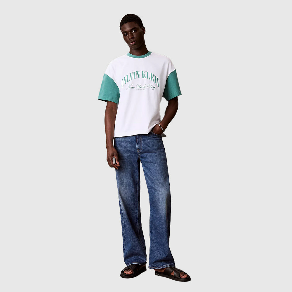 Relaxed Varsity Logo T-shirt - White Multi