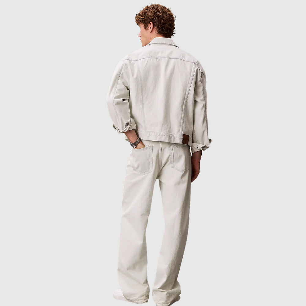Bleachout Trucker Jacket - White