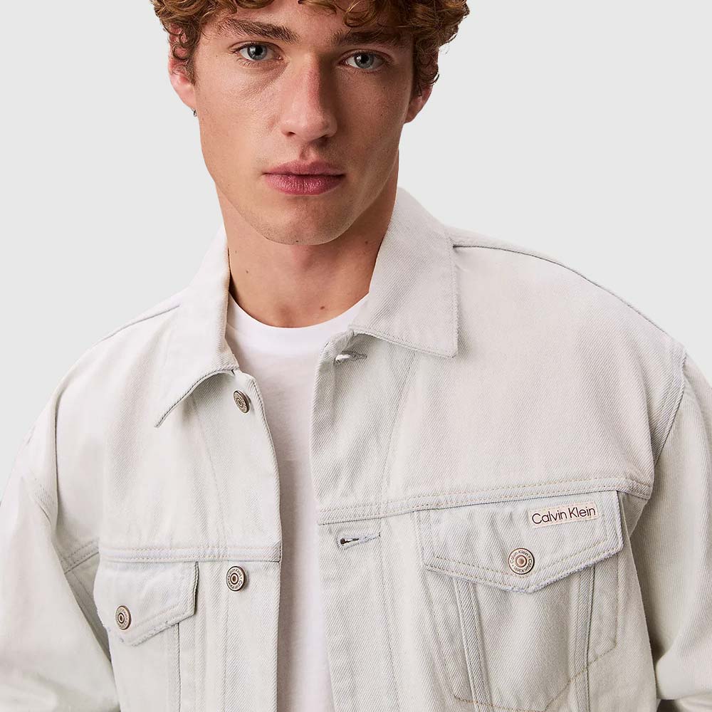 Bleachout Trucker Jacket - White