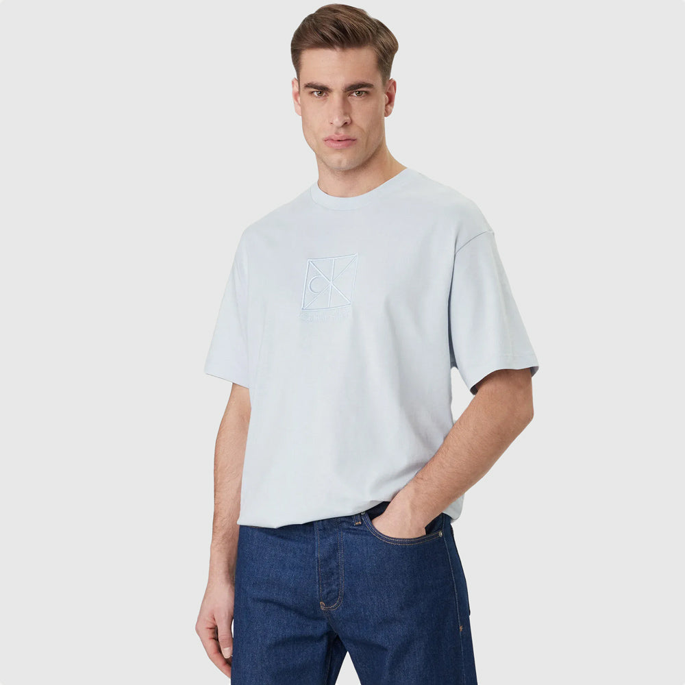 Calvin Klein Emblem Graphic T-Shirt - Light Blue |ThirdBaseUrban