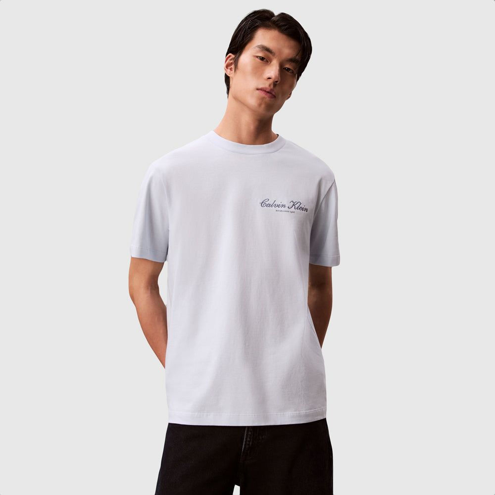 Calvin Klein Graphic Seasonal T-Shirt - Light Blue  |ThirdBaseUrban