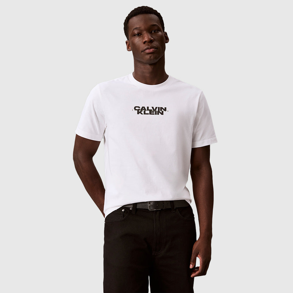 Logo Graphic Washed Crew Neck T-Shirt - White