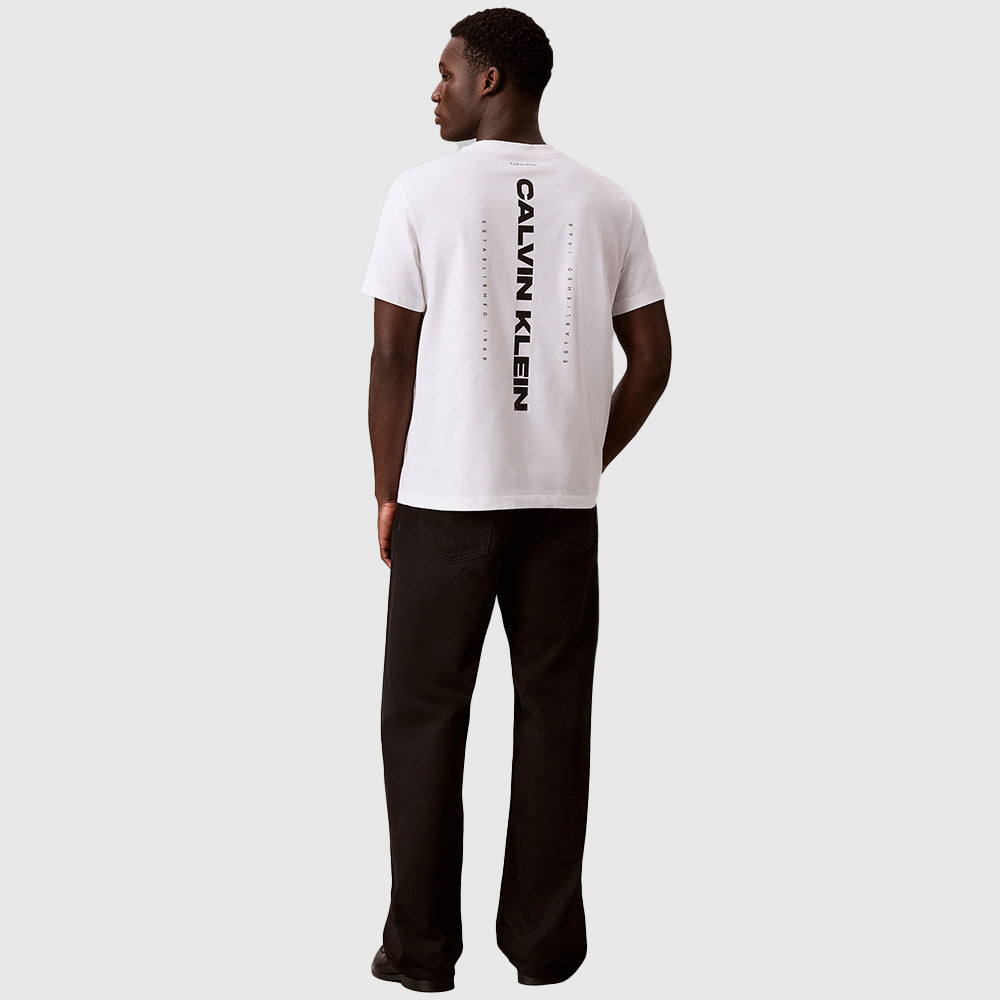 Logo Graphic Washed Crew Neck T-Shirt - White