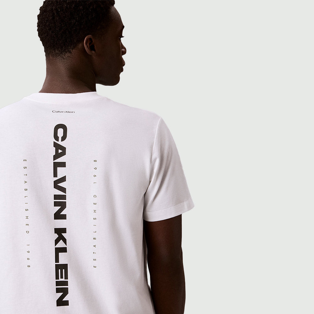 Logo Graphic Washed Crew Neck T-Shirt - White