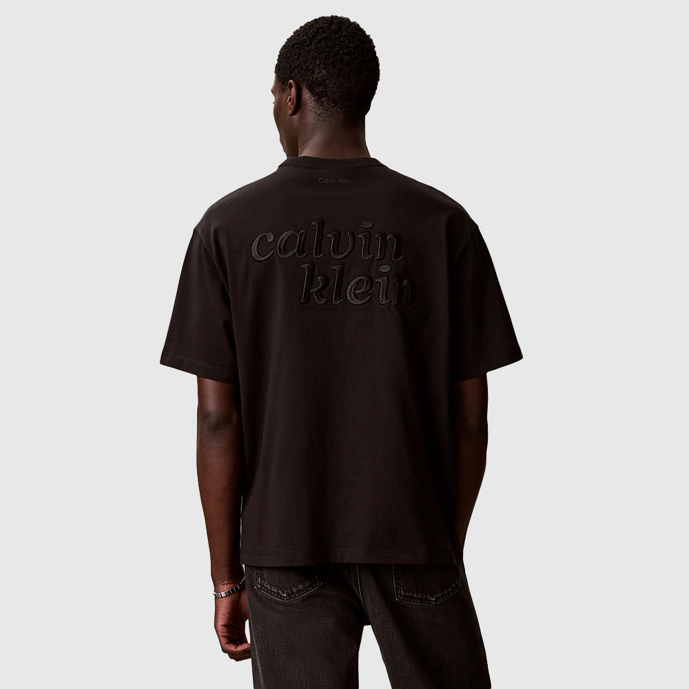 Relaxed Logo Appliqué T-shirt - Black