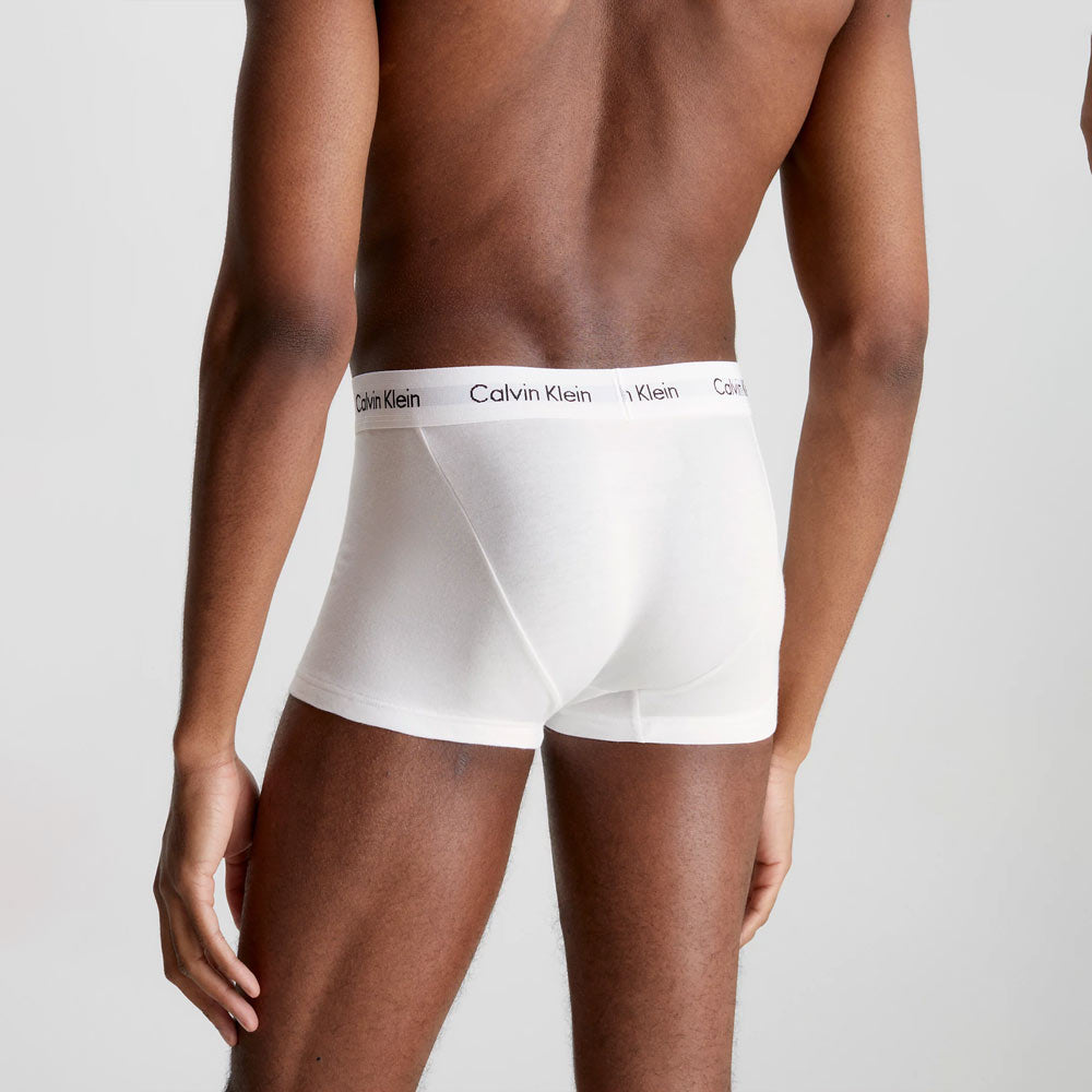 3 Pack Low Rise Cotton Stretch Trunks - White