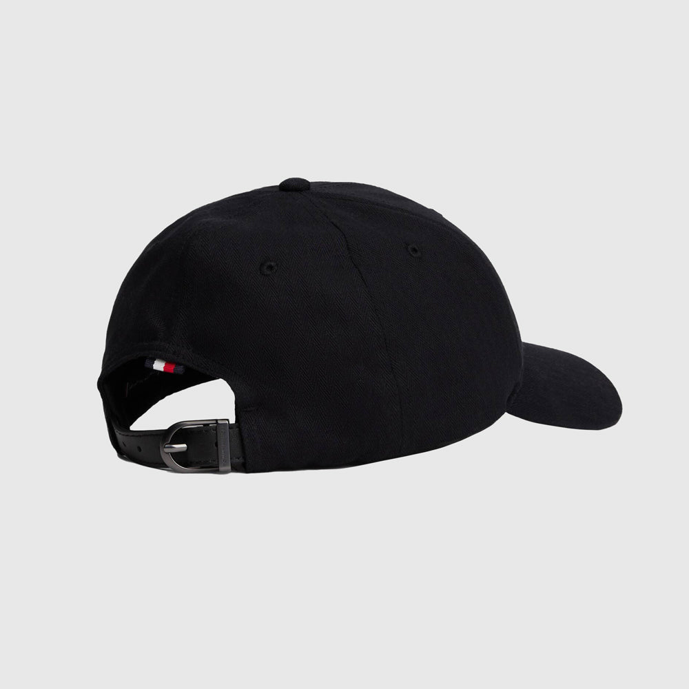 Leather Patch Cap - Black
