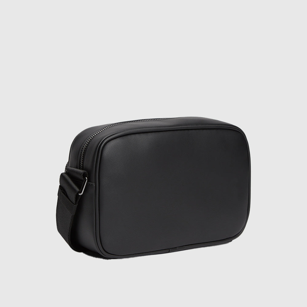 Woven Crossbody Camera Bag - Black