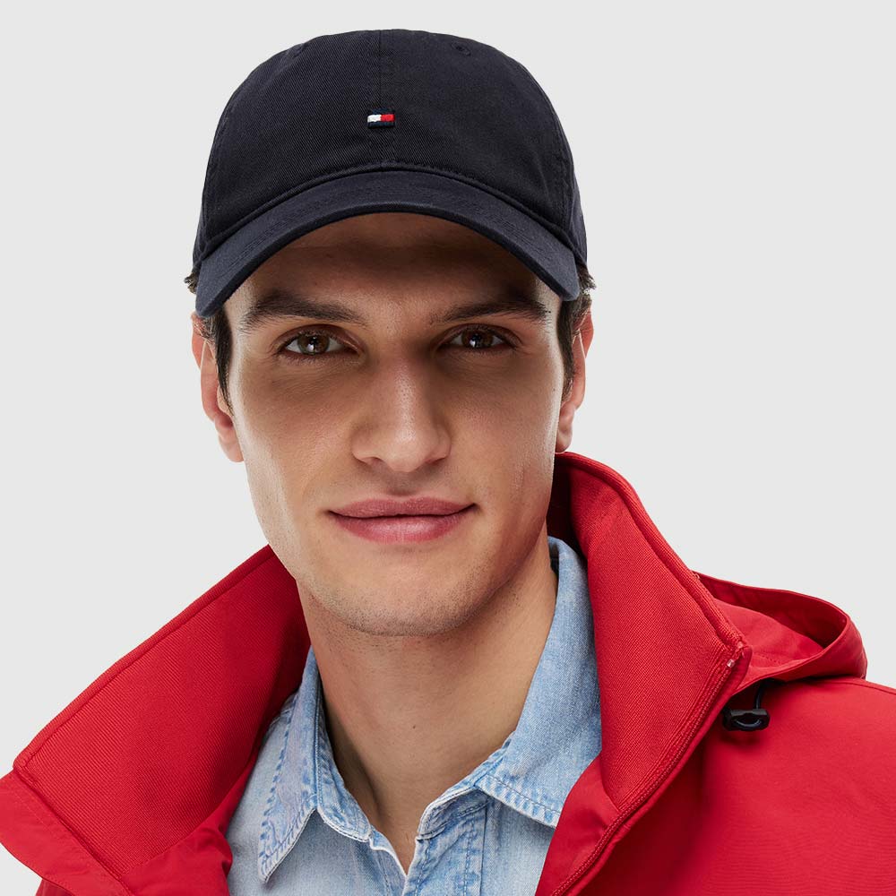 Flag Embroidery Baseball Cap - Navy