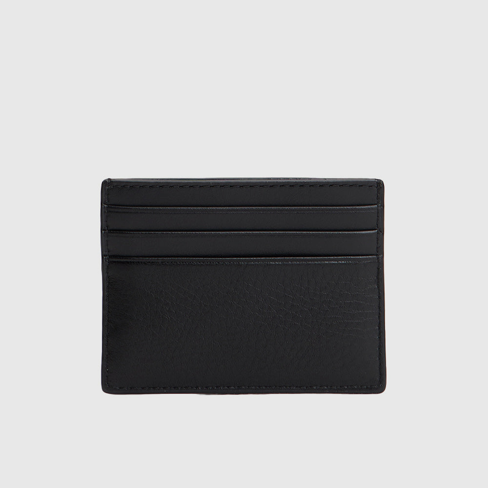 Casual Leather Credit Card Holder - Black
