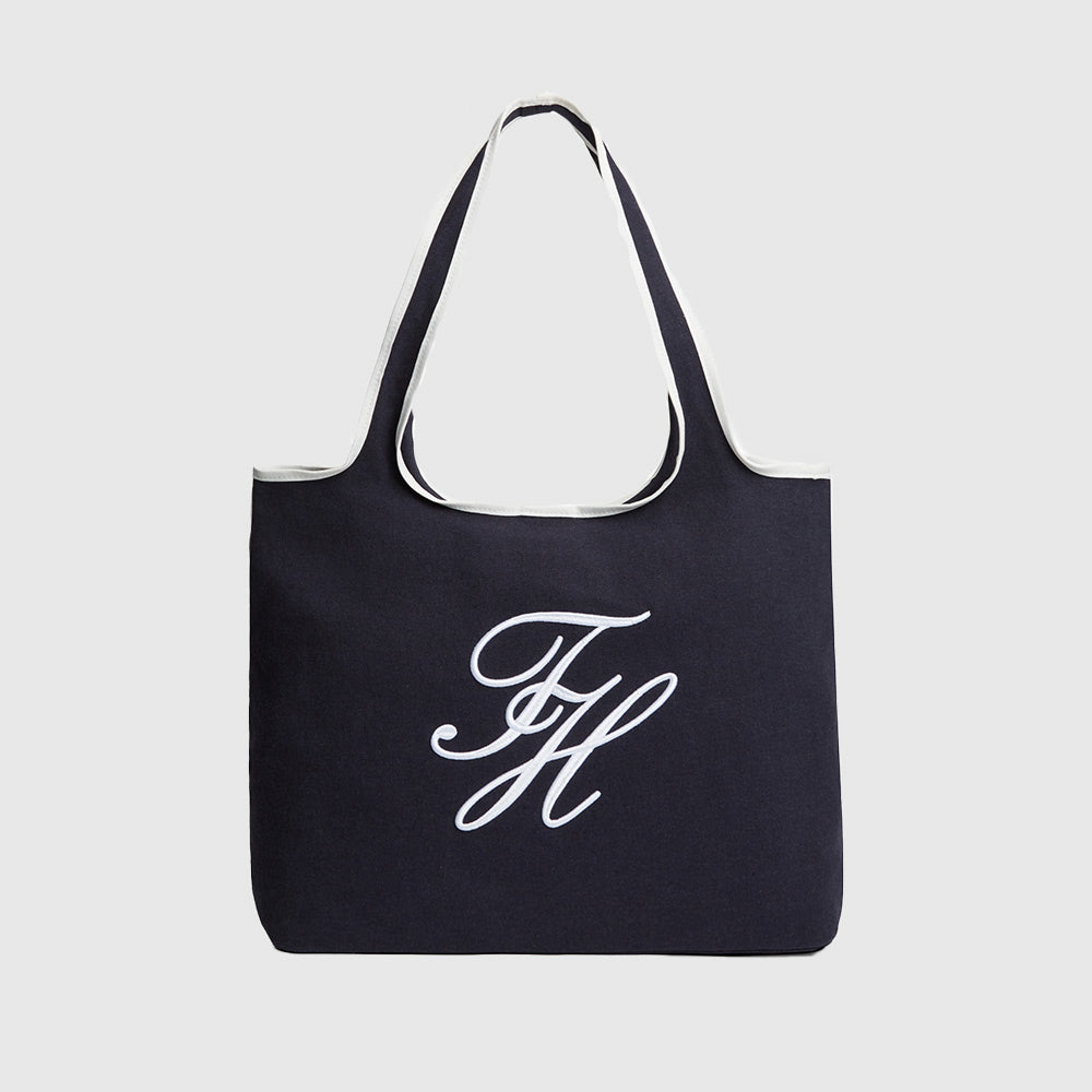 Canvas Beach Tote Bag - Navy