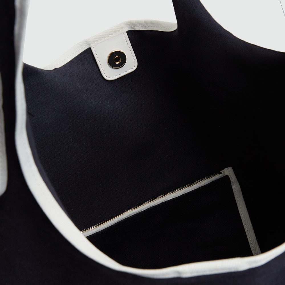 Canvas Beach Tote Bag - Navy