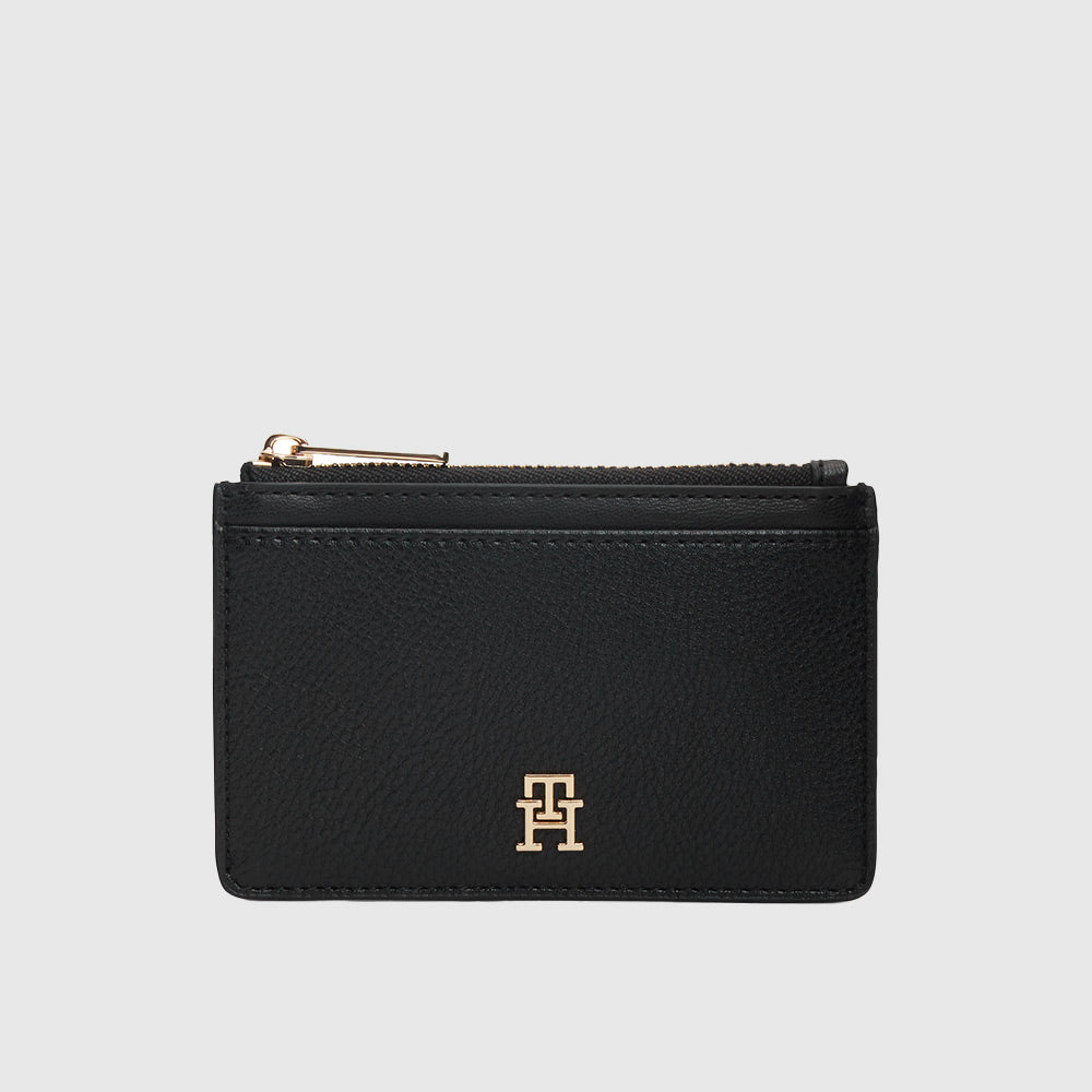 Icon Zipped Card Holder - Black