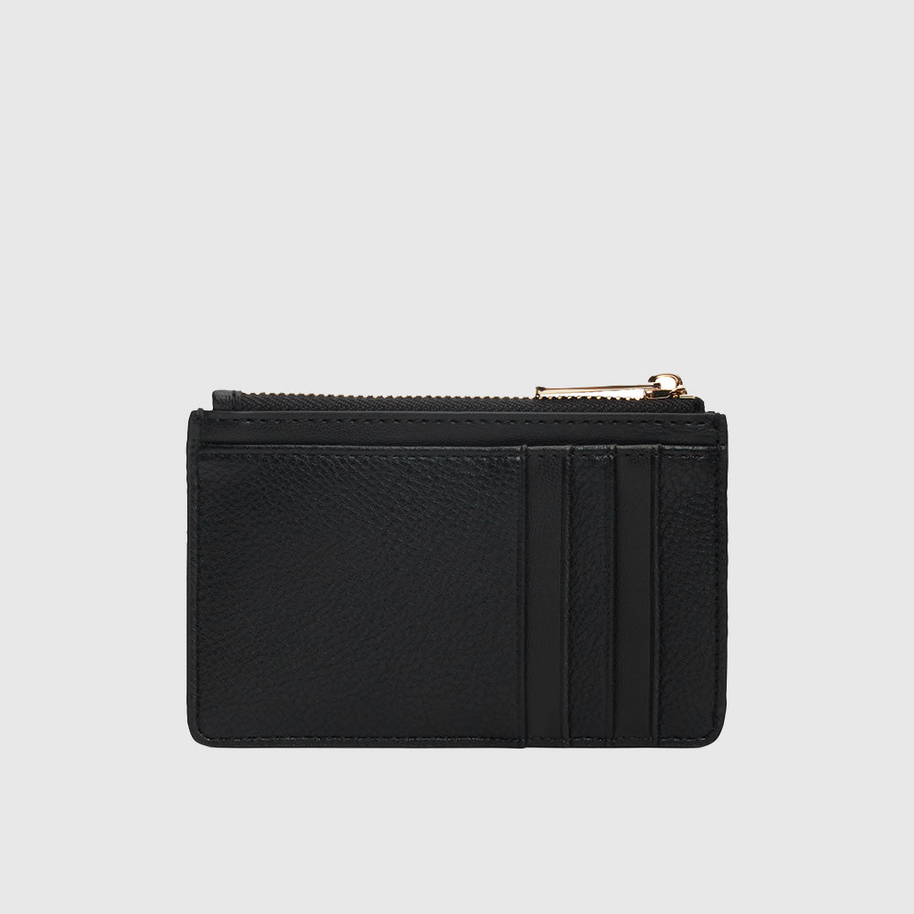 Icon Zipped Card Holder - Black