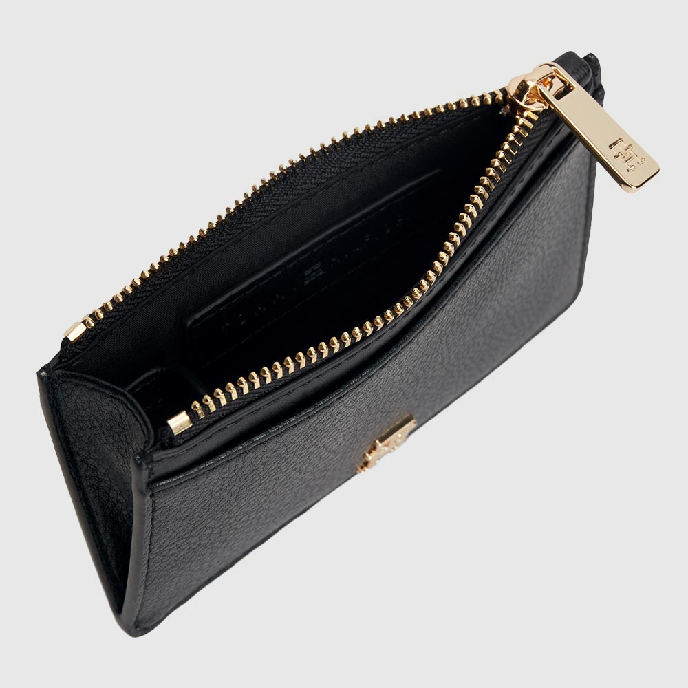 Icon Zipped Card Holder - Black