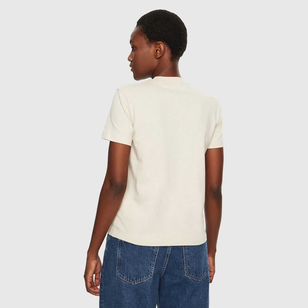 Glossy Monologo T-Shirt - Light Brown