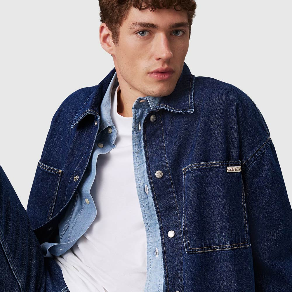 Relaxed Shirt Jacket - Denim Dark