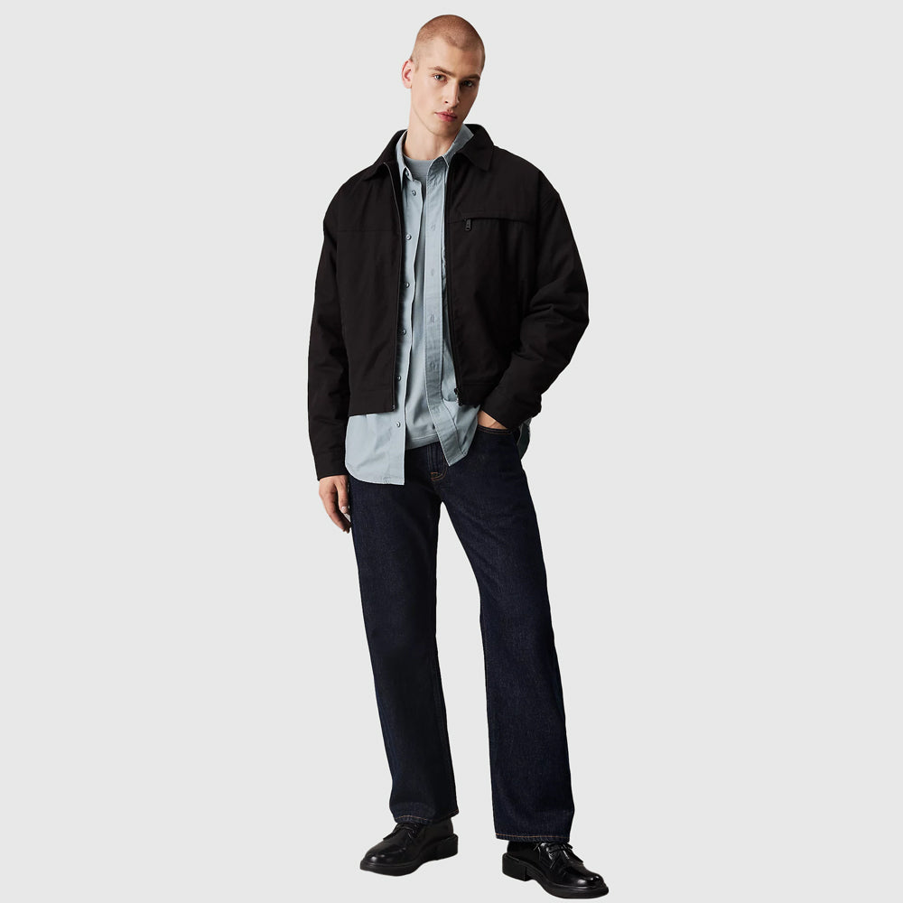 Cotton Zip Jacket - Black